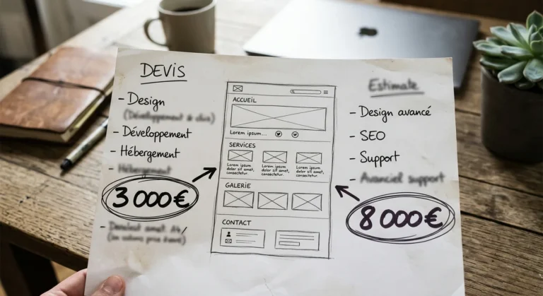Deux devis très différents pour un projet de site internet similaire